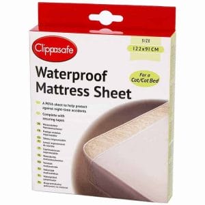 Sheets & Protectors Clippasafe Waterproof Mattress Sheet Pitter Patter Baby NI
