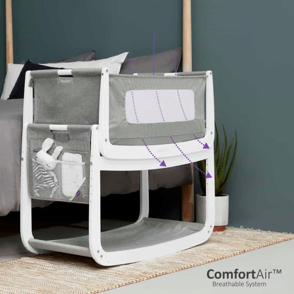 Cribs & Next2Me Cribs SnuzPod4 Bedside Crib Dusk Pitter Patter Baby NI 6