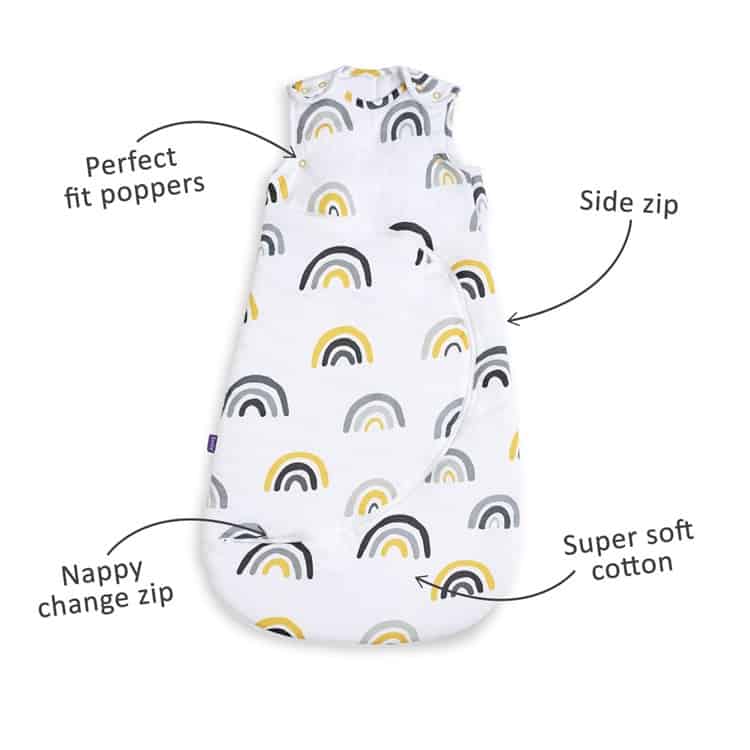 Blankets & Sleeping Bags SnuzPouch Sleeping Bag – Mustard Rainbow Pitter Patter Baby NI 6