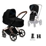 Cybex Cybex Priam rose gold chassis – deep black Pitter Patter Baby NI 3