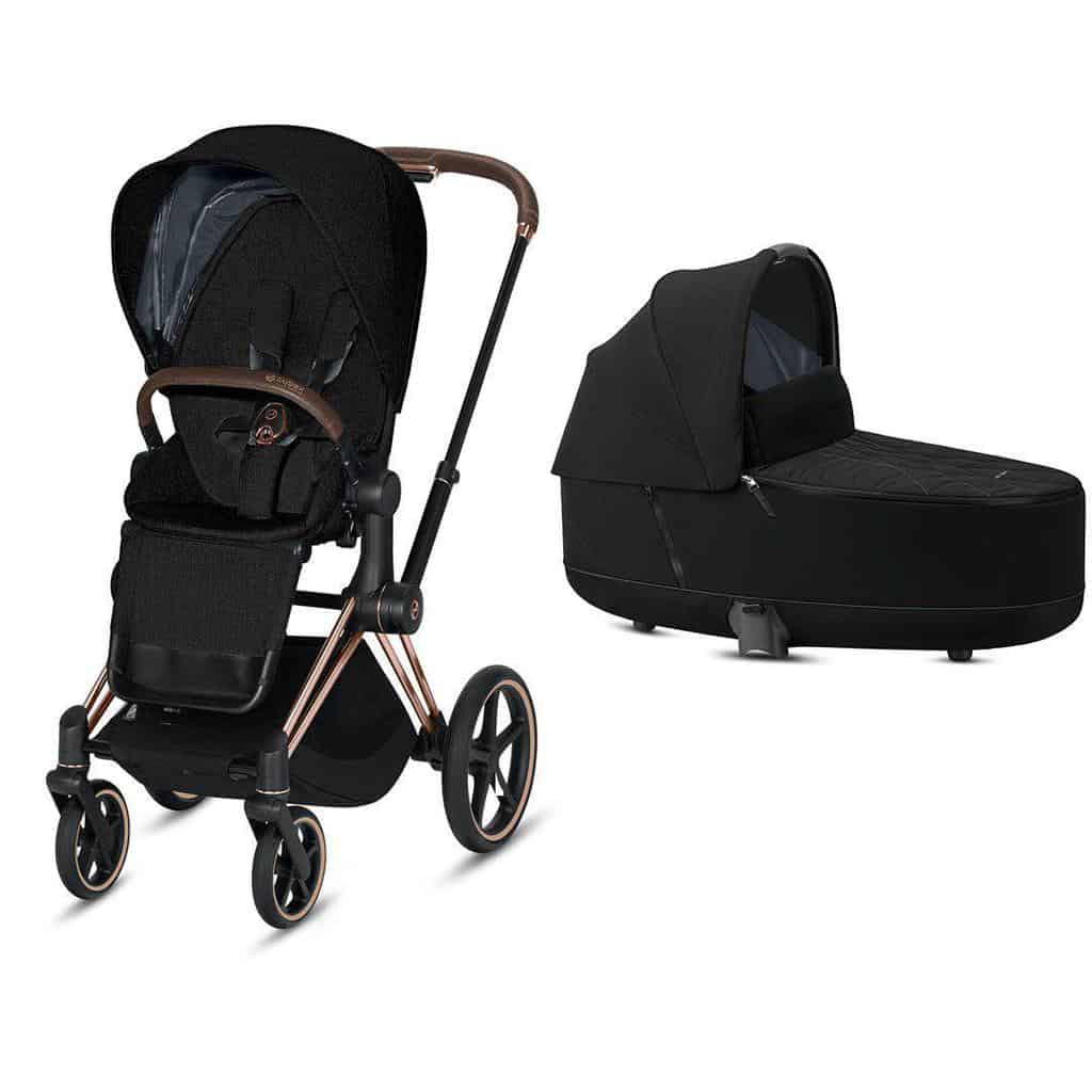 Cybex Cybex Priam rose gold chassis – deep black Pitter Patter Baby NI 7