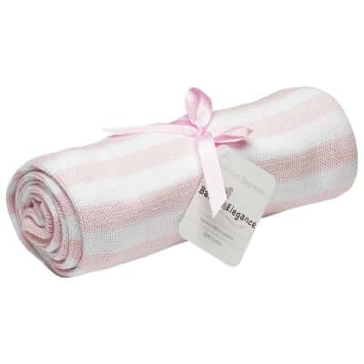 Pearl Knit Blanket – Pink - Pitter Patter Baby