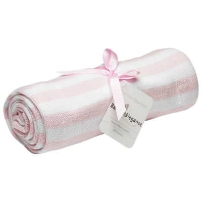 Blankets & Sleeping Bags Pearl Knit Blanket – Pink Pitter Patter Baby NI 4