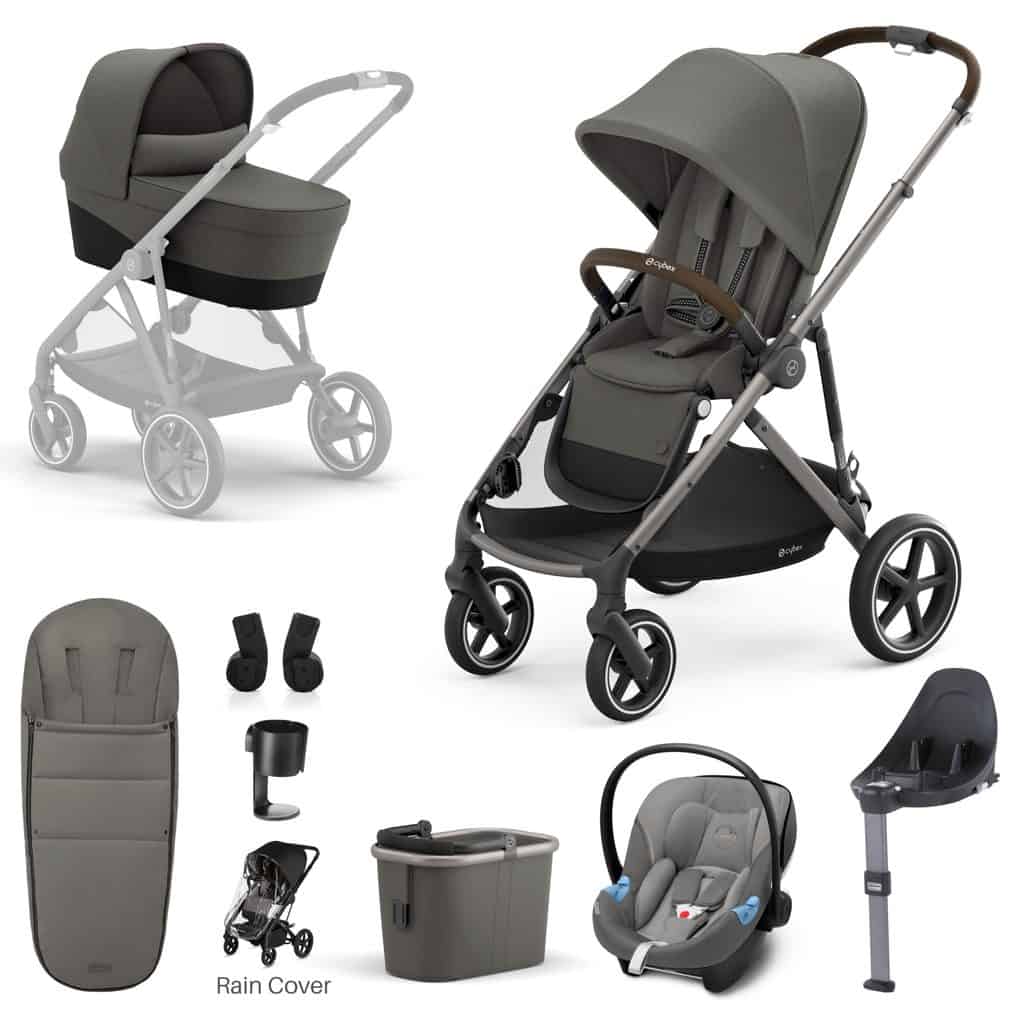 Travel Systems Cybex Gazelle S 9 Piece Bundle – Taupe Frame Pitter Patter Baby NI 9