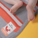 Blankets & Sleeping Bags Cosatto Knitted Stripe Blanket – Grey/Orange Pitter Patter Baby NI 3