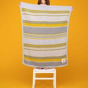 Blankets & Sleeping Bags Cosatto Knitted Stripe Blanket – Grey/Yellow Pitter Patter Baby NI