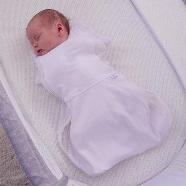 Blankets & Sleeping Bags Swaddle to Sleep Bag – Soft White Pitter Patter Baby NI 10