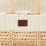 Moses Baskets & Stands NATURAL KNITTED MOSES BASKET & MATTRESS – LINEN Pitter Patter Baby NI 6