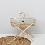 Moses Baskets & Stands NATURAL KNITTED MOSES BASKET, MATTRESS & STAND – DOVE GREY Pitter Patter Baby NI 2