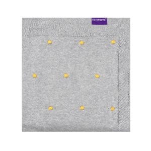 Blankets & Sleeping Bags Knitted Pom Pom Baby Blanket – grey Pitter Patter Baby NI