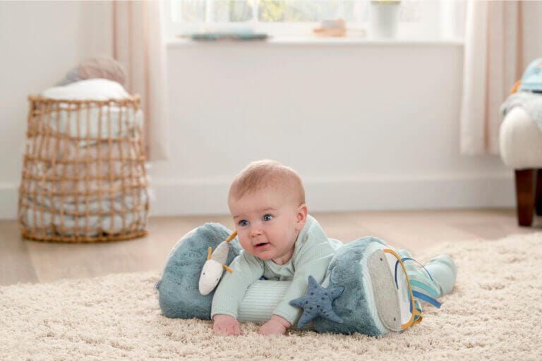 Welcome to the World Under the Sea Tummy Time Roll – Blue