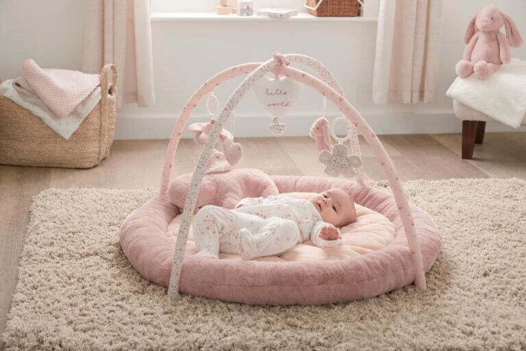 Welcome to the World Bunny Playmat – Pink