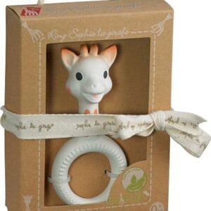 so pure sophie la girafe ring teether natural rubber